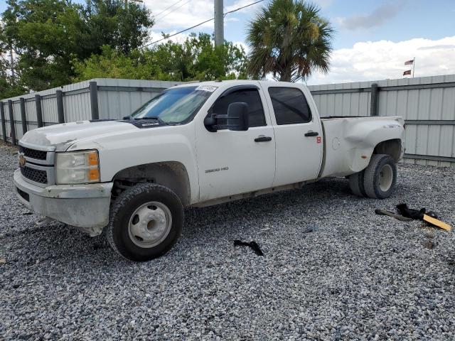 CHEVROLET SILVERADO 2013 white crew pic flexible fuel 1GC4CZCG6DF221868 photo #1