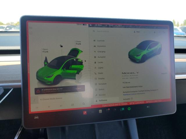 2022 TESLA MODEL Y 7SAYGDEE4NF573084