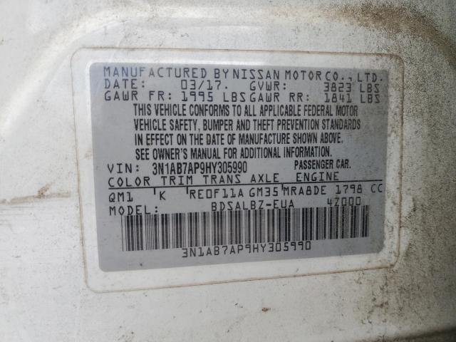 2017 NISSAN SENTRA S - 3N1AB7AP9HY305990