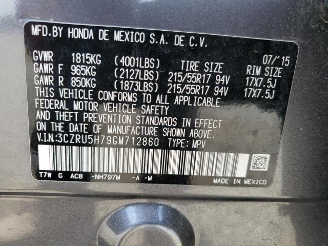 2016 HONDA HR-V EXL 3CZRU5H79GM712860
