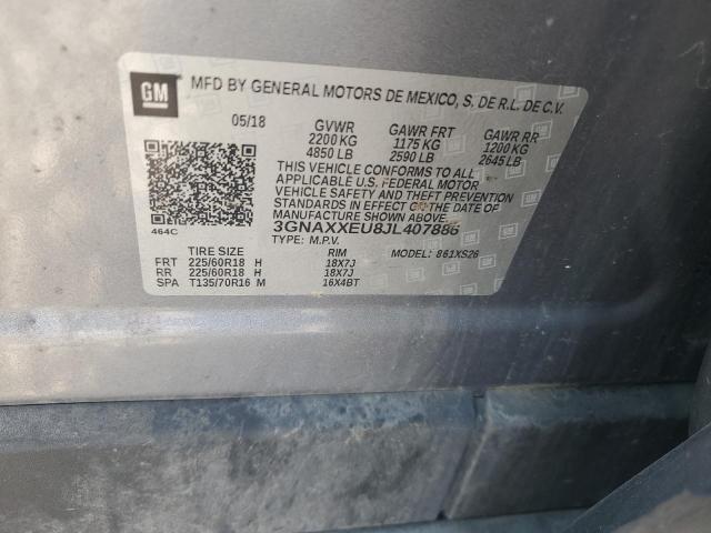 2018 CHEVROLET EQUINOX PR - 3GNAXXEU8JL407886