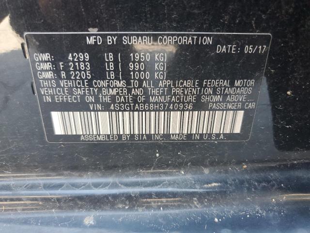 2017 SUBARU IMPREZA PR 4S3GTAB68H3740936