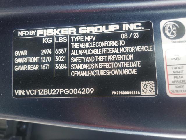 2023 FISKER AUTOMOTIVE OCEAN - VCF1ZBU27PG004209