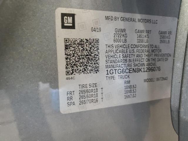 2019 GMC CANYON SLE 1GTG6CEN8K1296076