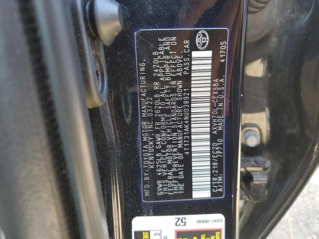 2022 TOYOTA CAMRY NIGH 4T1T31AK4NU038921