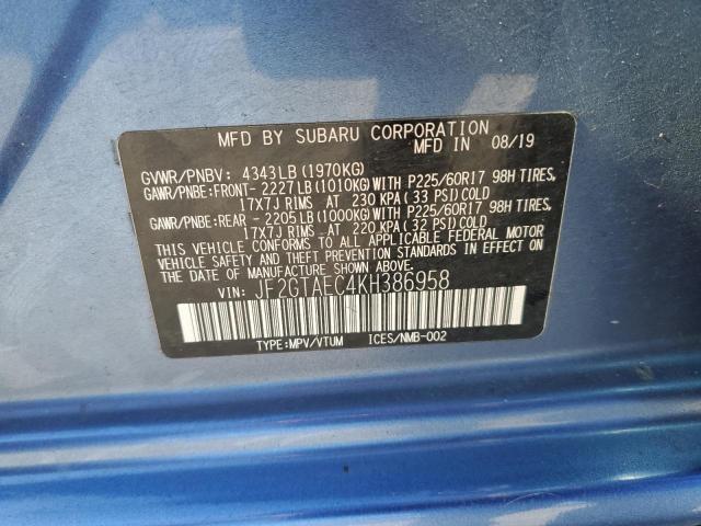 2019 SUBARU CROSSTREK JF2GTAEC4KH386958