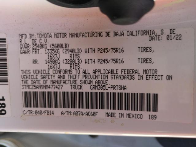 2022 TOYOTA TACOMA DOU - 3TMCZ5AN9NM477427