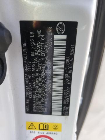 2019 LEXUS ES 350 58ABZ1B12KU020583