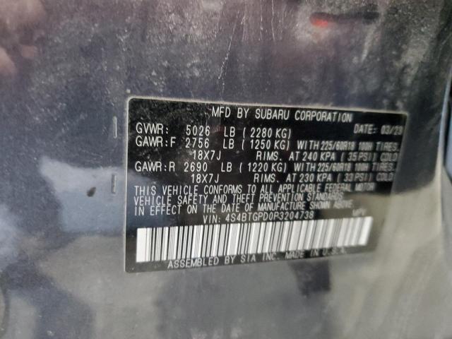 2023 SUBARU OUTBACK TO 4S4BTGPD0P3204738