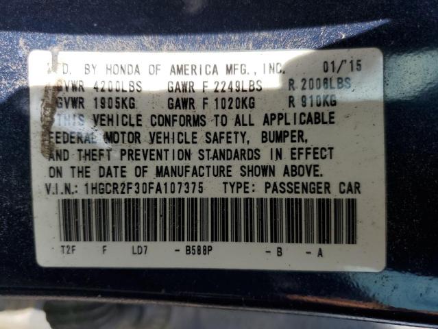 2015 HONDA ACCORD LX 1HGCR2F30FA107375