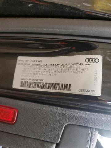 2019 AUDI S4 PRESTIG WAUC4AF49KA066610