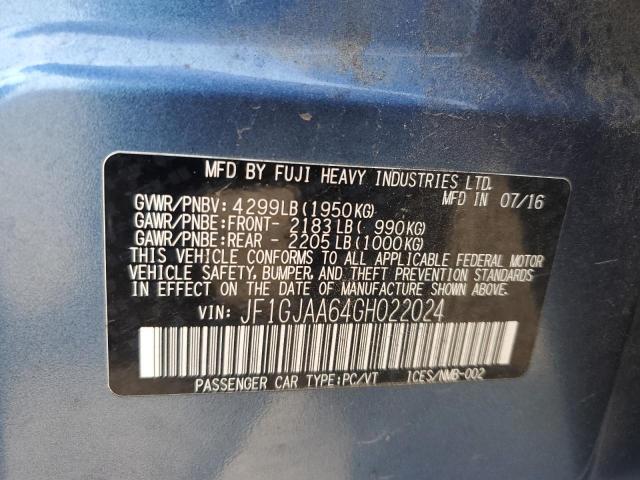 2016 SUBARU IMPREZA JF1GJAA64GH022024