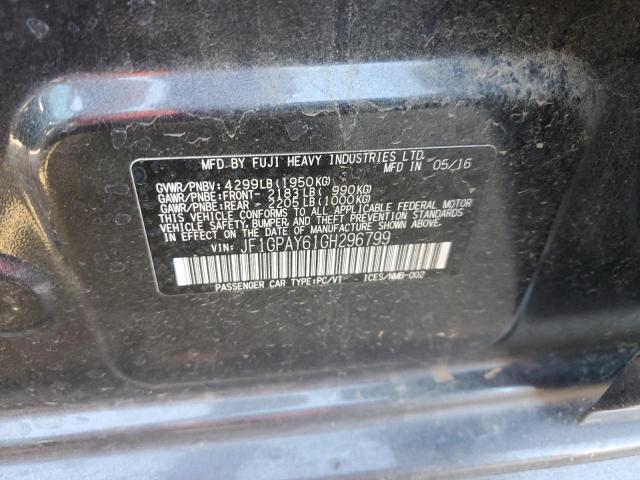 2016 SUBARU IMPREZA SP JF1GPAY61GH296799