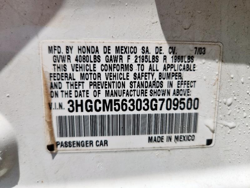 2003 HONDA ACCORD LX #3290424827