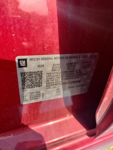 2019 GMC SIERRA C15 3GTP8DED0KG106358