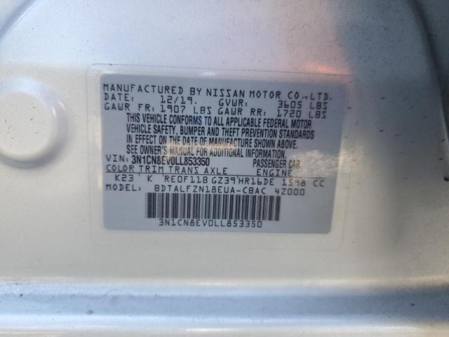 2020 NISSAN VERSA SV 3N1CN8EV0LL853350