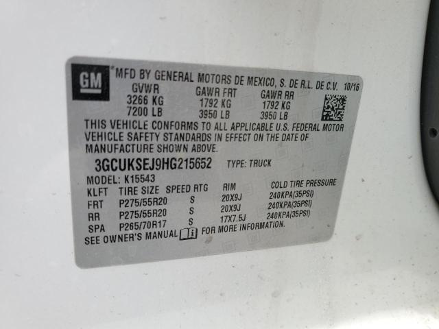 2017 CHEVROLET SILVERADO - 3GCUKSEJ9HG215652