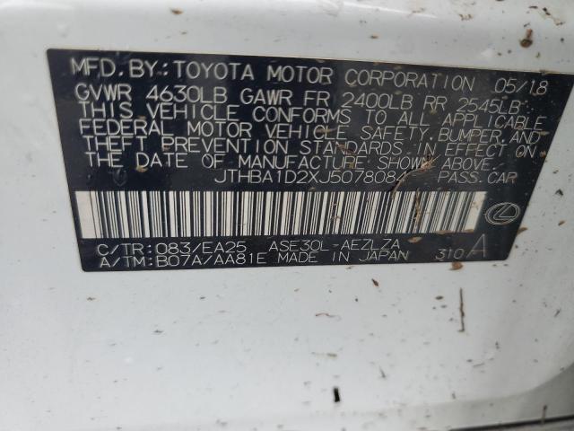 2018 LEXUS IS 300 JTHBA1D2XJ5078084