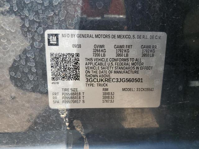 2018 CHEVROLET SILVERADO - 3GCUKREC3JG560501