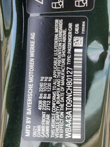 2022 BMW 430XI WBA43AT09NCH80127