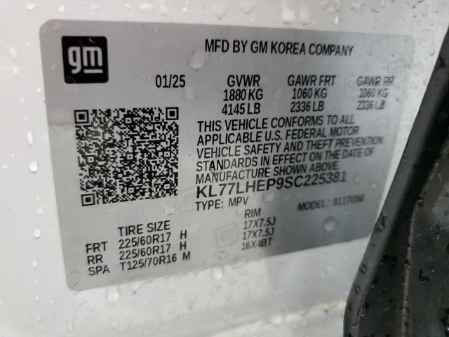 2025 CHEVROLET TRAX 1LT KL77LHEP9SC225381
