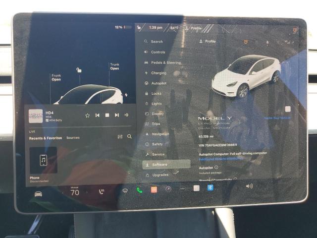 2022 TESLA MODEL Y 7SAYGAEE9NF366611