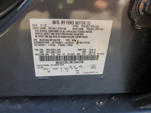2019 FORD ECOSPORT S - MAJ6S3GL2KC266598