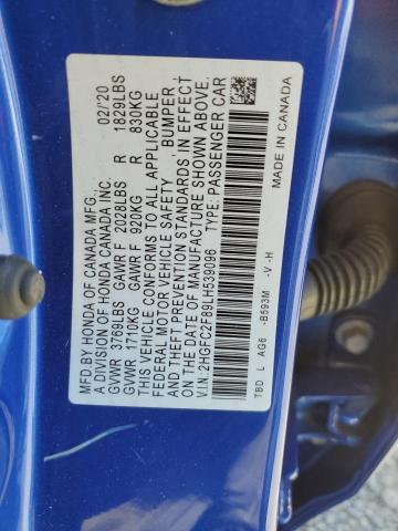2020 HONDA CIVIC SPOR 2HGFC2F89LH539096