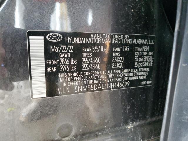 5NMS5DAL4NH446699 2022 HYUNDAI SANTA FE