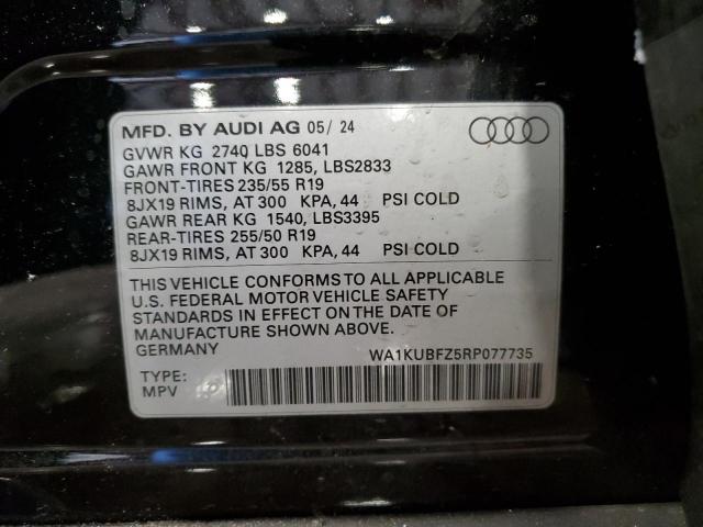 2024 AUDI Q4 E-TRON WA1KUBFZ5RP077735