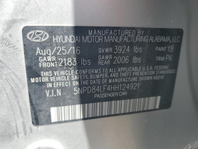 2017 HYUNDAI ELANTRA SE 5NPD84LF4HH124921