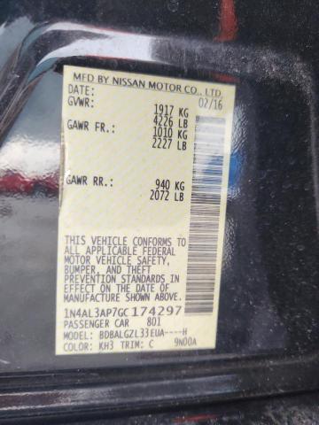 2016 NISSAN ALTIMA 2.5 1N4AL3AP7GC174297
