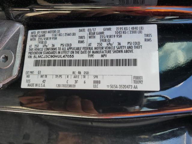2017 LINCOLN MKC RESERVE 5LMCJ3C90HUL47055