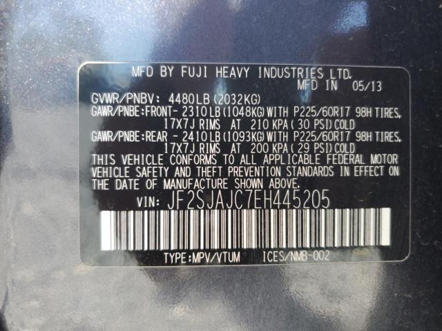 2014 SUBARU FORESTER 2 - JF2SJAJC7EH445205