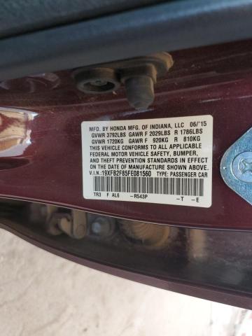 2015 HONDA CIVIC EX 19XFB2F85FE081560
