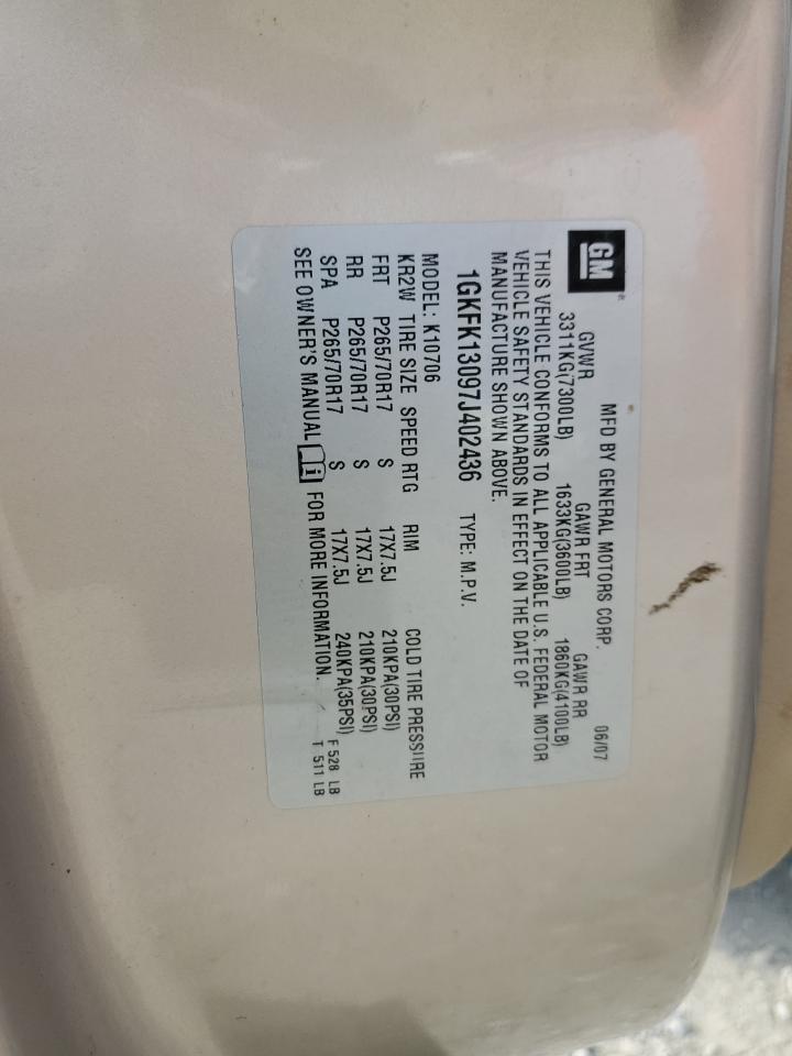 Lot #3298312141 2007 GMC YUKON