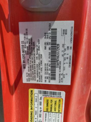 2018 FORD MUSTANG 1FA6P8THXJ5172939