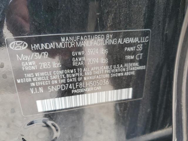 2020 HYUNDAI ELANTRA SE 5NPD74LF8LH505036