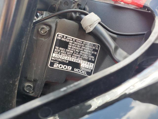 2009 HONDA CBR600 RR JH2PC40049K200921