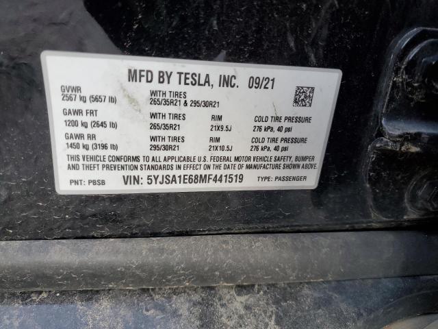 2021 TESLA MODEL S - 5YJSA1E68MF441519