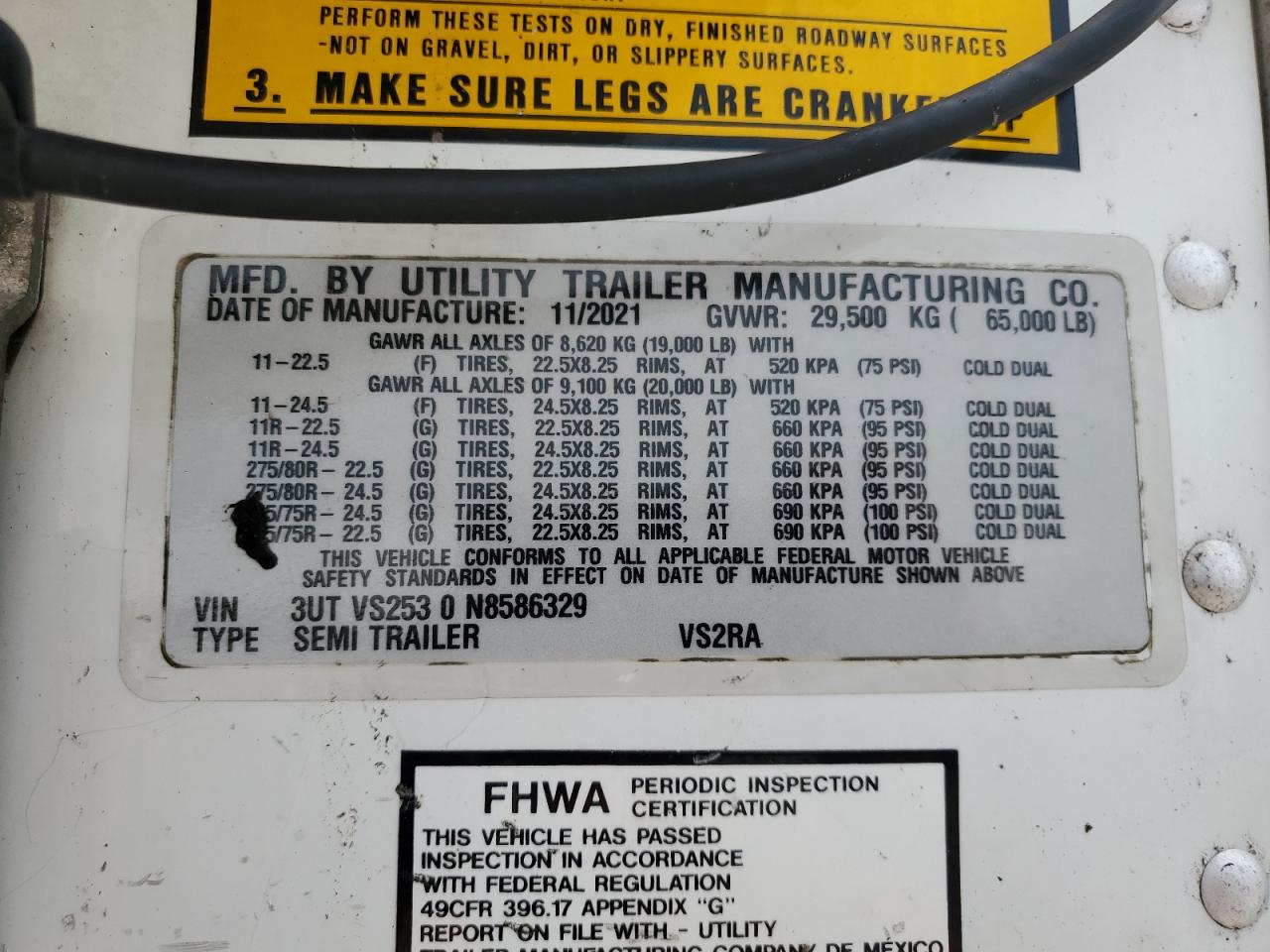 Lot #3230409660 2022 UTILITY VS2RA