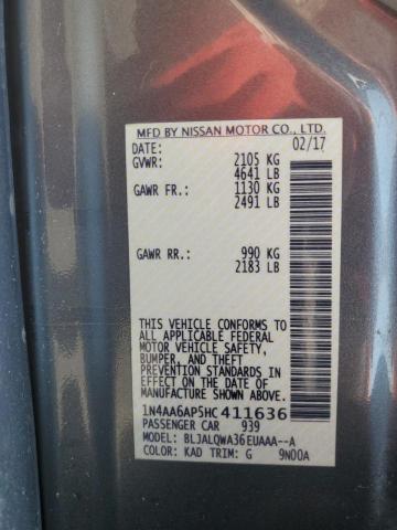 2017 NISSAN MAXIMA 3.5 1N4AA6AP5HC411636