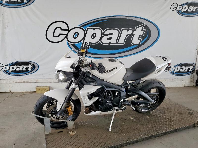 TRIUMPH MOTORCYCLE STREET TRI 2012 white  gas SMTD02NE6CT522346 photo #4