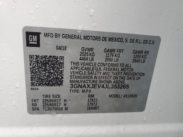 2018 CHEVROLET EQUINOX LT - 3GNAXJEV4JL353265