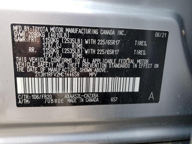2021 TOYOTA RAV4 LE - 2T3H1RFV2MC144658