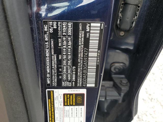 2016 MERCEDES-BENZ GLE 350 4JGDA5JB3GA597477