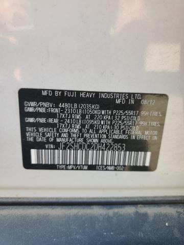 2013 SUBARU FORESTER 2 - JF2SHCDC2DH422853