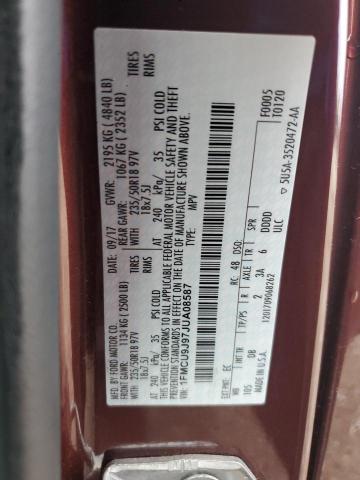 2018 FORD ESCAPE TIT 1FMCU9J97JUA08587