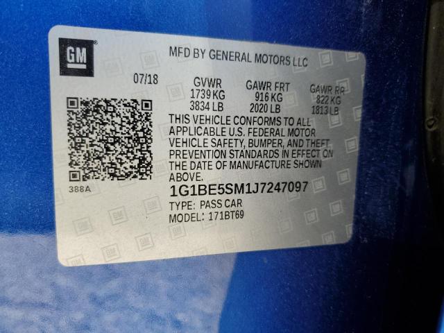 2018 CHEVROLET CRUZE LT - 1G1BE5SM1J7247097