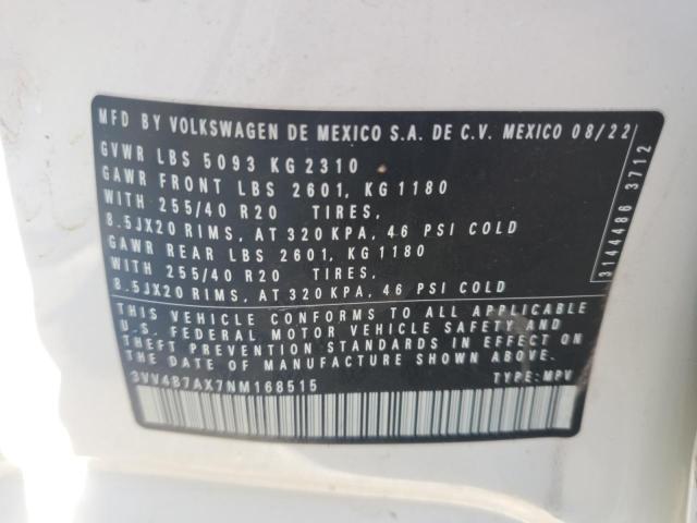 2022 VOLKSWAGEN TIGUAN SEL 3VV4B7AX7NM168515